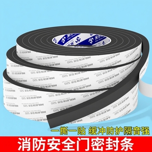 消防安全门防火门窗隔烟阻燃密封条耐火防撞隔热棉防火棉自粘胶条