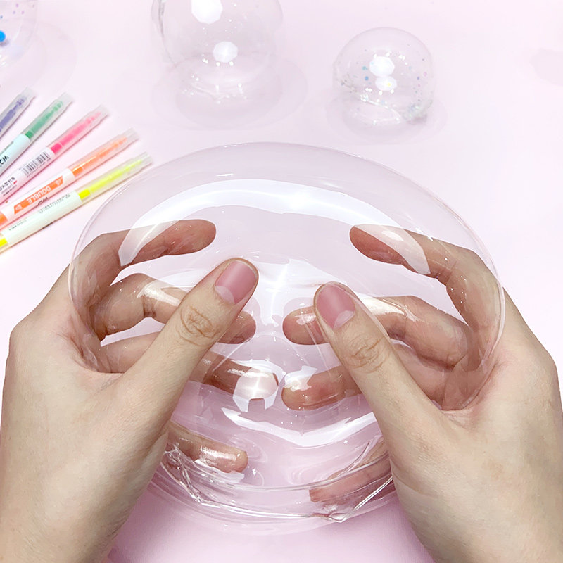 纳米胶捏捏乐材料包自制吹泡泡儿童玩具空气捏泡泡自制解压神器