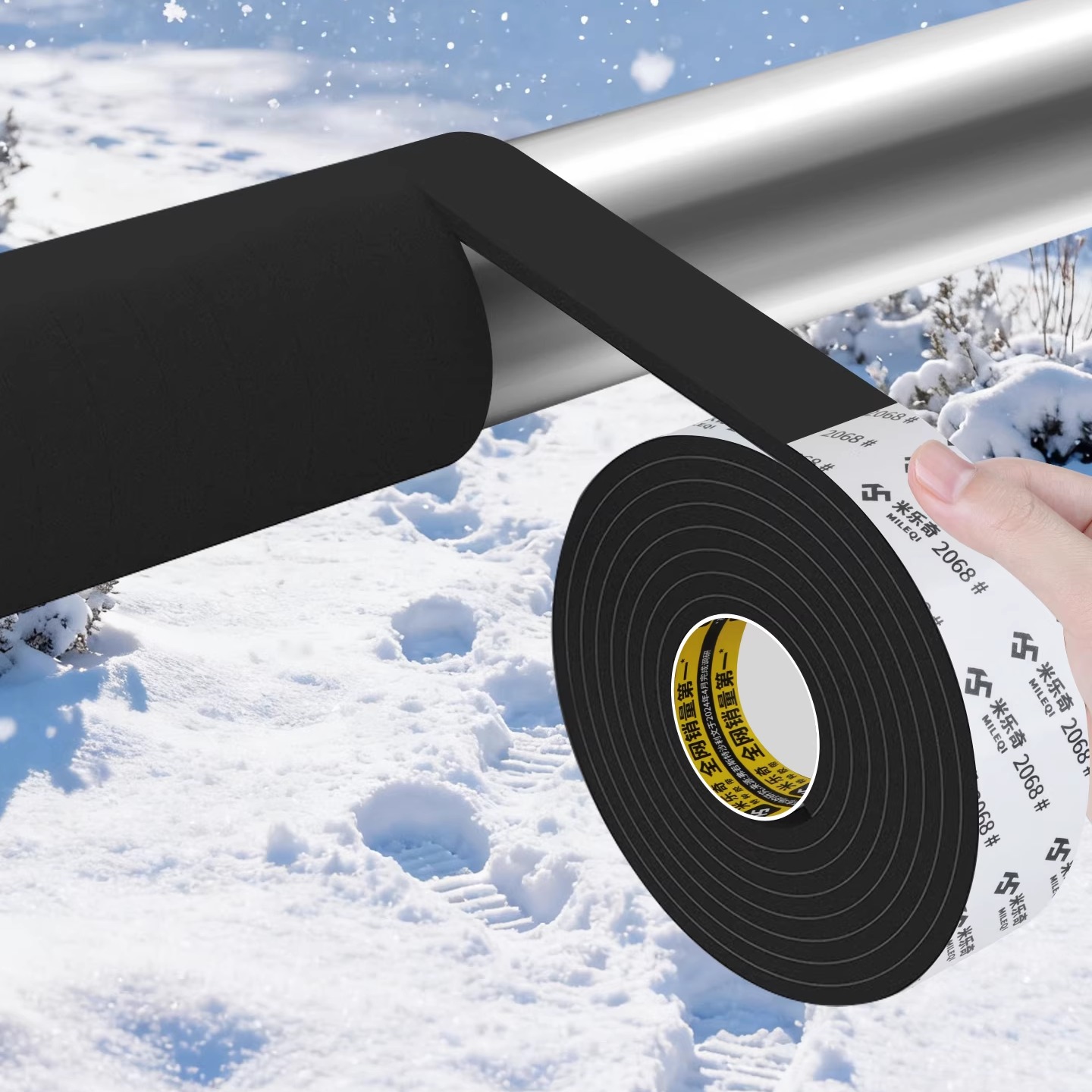 高密度隔音隔热棉下水道隔音棉超强吸音管道自粘卫生间水管包管棉