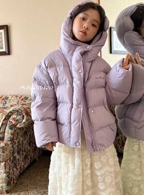 童装品牌25年新款冬款儿童女童泡芙羽绒服外套小码120码97110