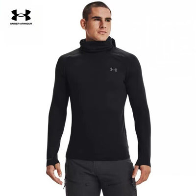 安德玛UA秋冬Base 3.0男子连帽丝绒户外运动长袖T恤1365685