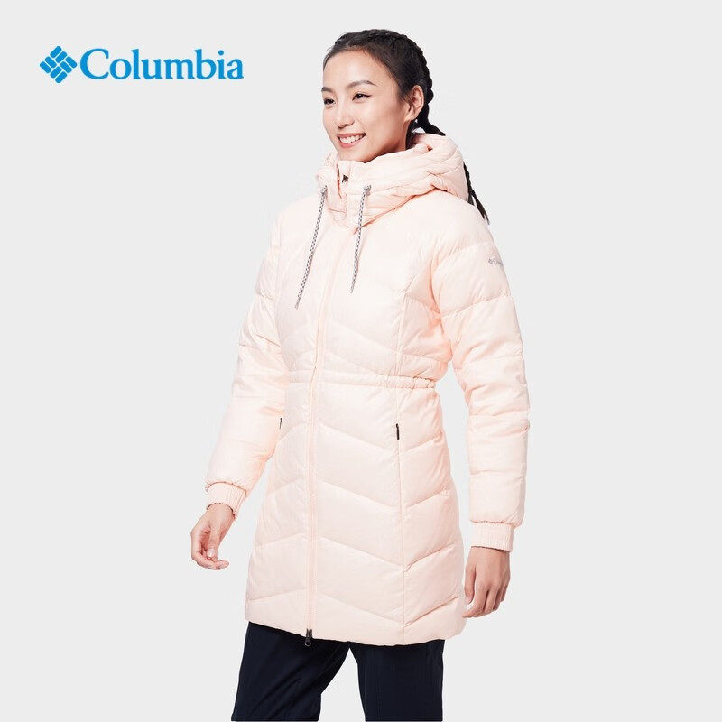 Columbia哥伦比亚女装户外拒水保暖中长款连帽羽绒服WR6316