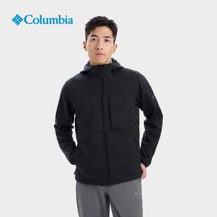 Columbia哥伦比亚户外25秋冬新品男子时尚连帽运动软壳衣XE8524