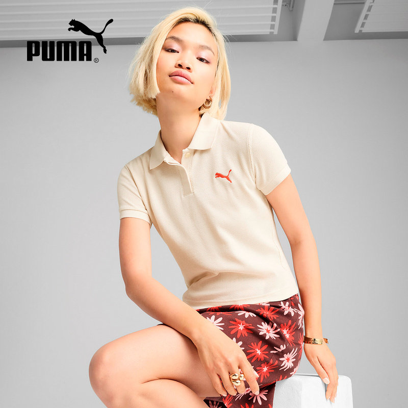 PUMA彪马夏季女子休闲运动透气舒适简约百搭短袖POLO衫 632929-87