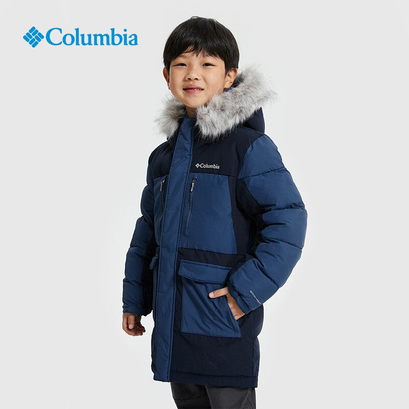 哥伦比亚Columbia户外男女童保暖舒适连帽长袖棉服SB7722