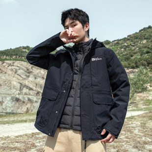 狼爪冲锋衣男22春户外防风保暖羽绒内胆三合一5121332冬季+