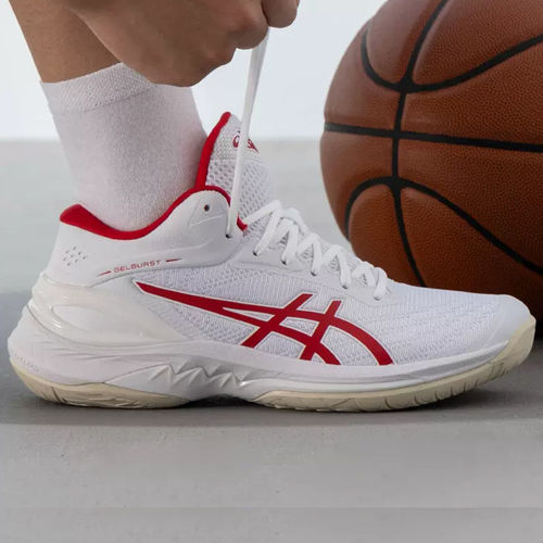 亚瑟士/ASICS GEL-BURST 28 白红减震耐磨男子运动篮球鞋1063A089