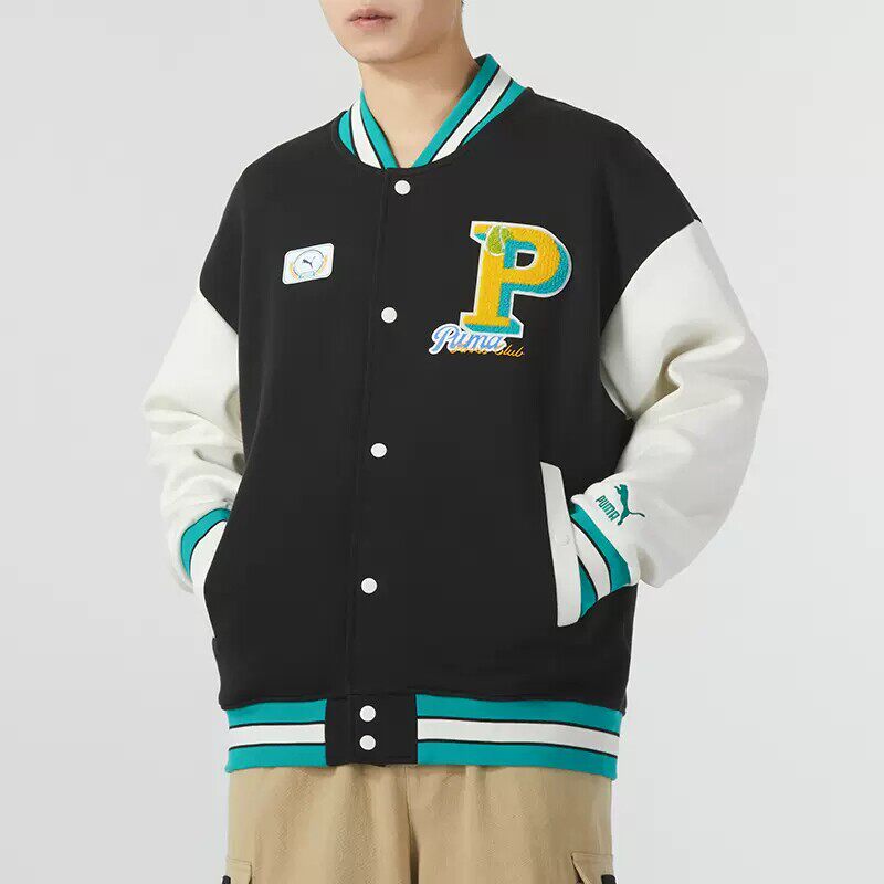 2024春彪马针织夹克运动男装棒球服休闲外套 625797-01-23-81