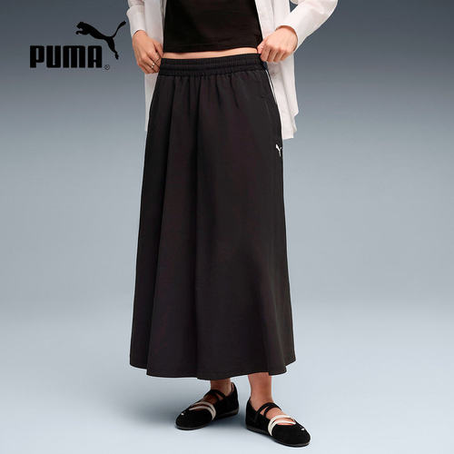 PUMA彪马半身裙2025夏秋新款女休闲宽松舒适透气短裙 634064-01