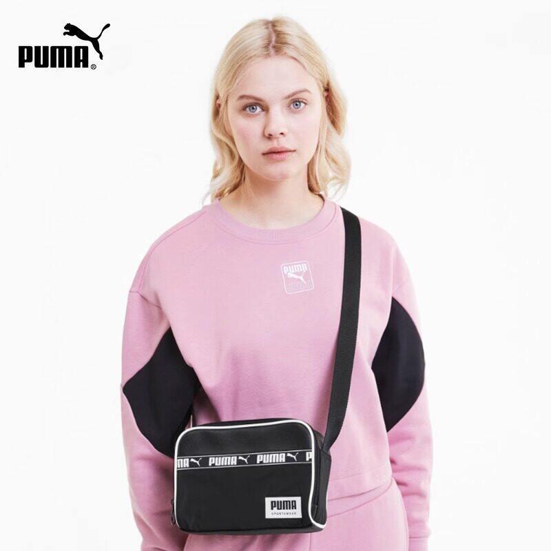 PUMA/彪马单肩包新款串标单肩包斜跨包男女记者包背包077843-01