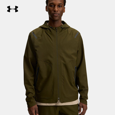 UA安德玛2025新款男Unstoppable简约休闲连帽梭织夹克1370494-308