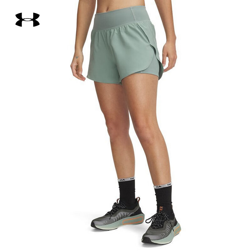 UNDERARMOUR安德玛运动2025S/S女梭织短裤 1376936-348