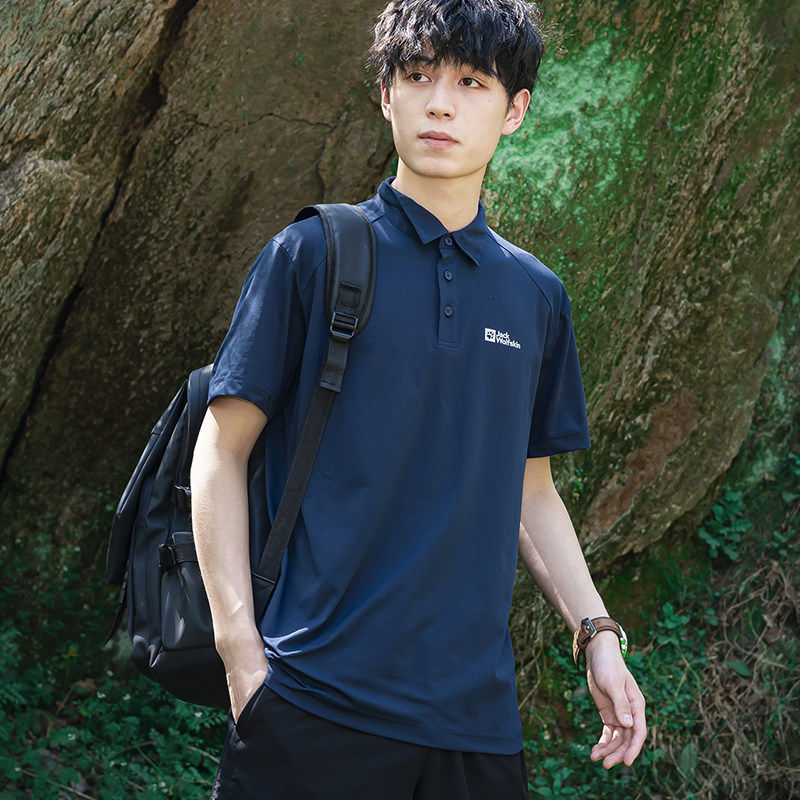 狼爪POLO衫短袖男夏季户外运动服休闲宽松半袖T恤5823331 5823331