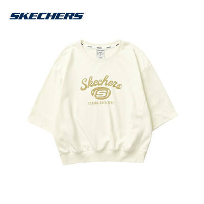 Skechers/斯凯奇秋季新款女子简约时尚休闲短袖T恤L323W014