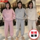 两件套 休闲套装 字母时尚 网红女加绒加厚宽松卫衣长裤 欧货秋冬新款