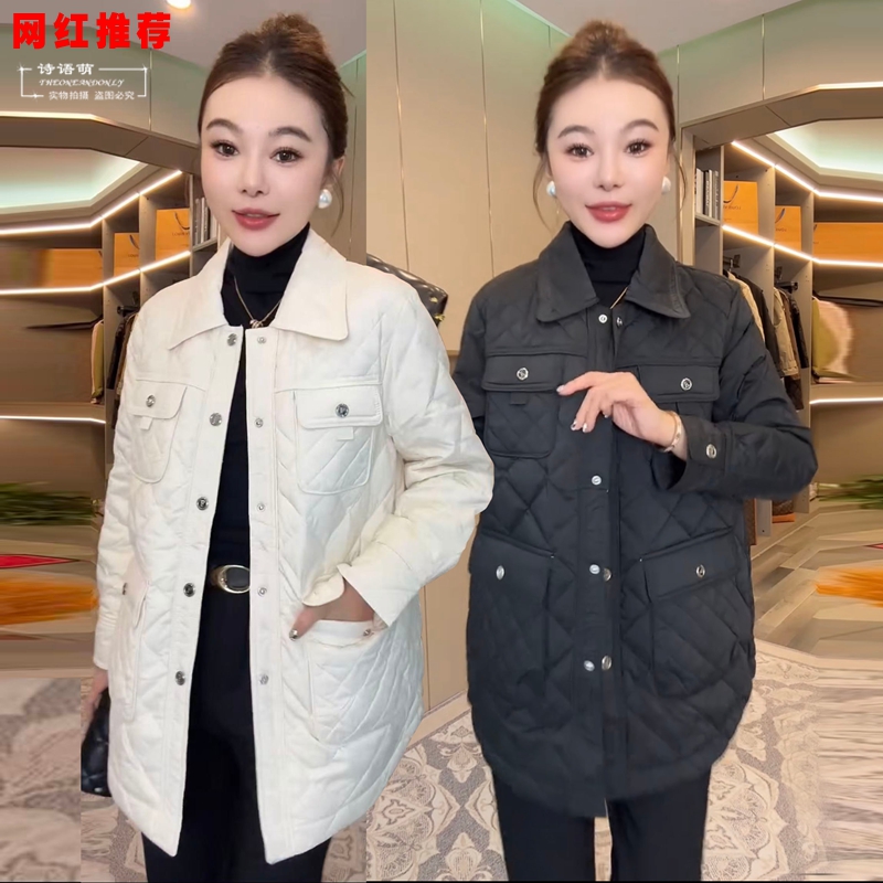 欧洲站轻奢冬季新款洋气时髦大衣气质外套百搭中长款遮肉羽绒棉服