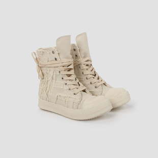 HARDY HARDY新款秋冬厚底高帮系带板鞋纯色拳击靴潮流运动休闲鞋