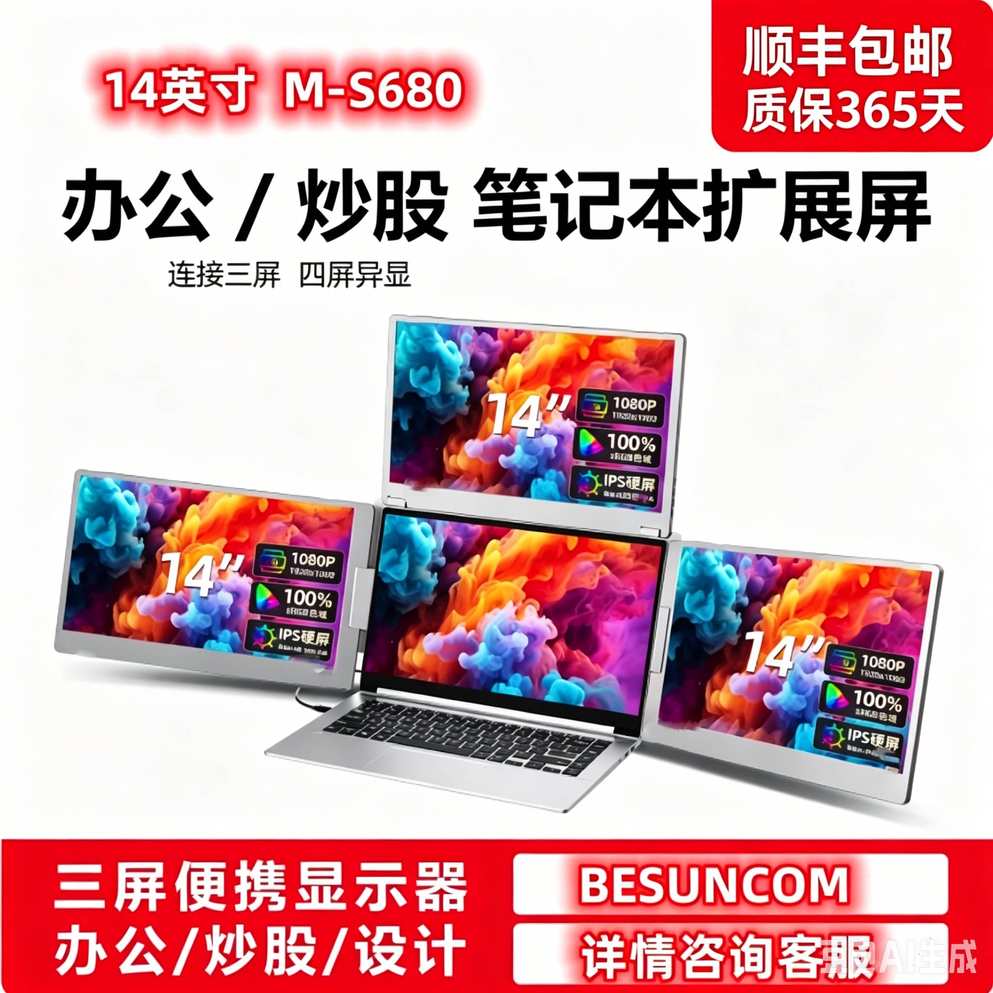 14英寸笔记本扩展屏幕便携式显示
