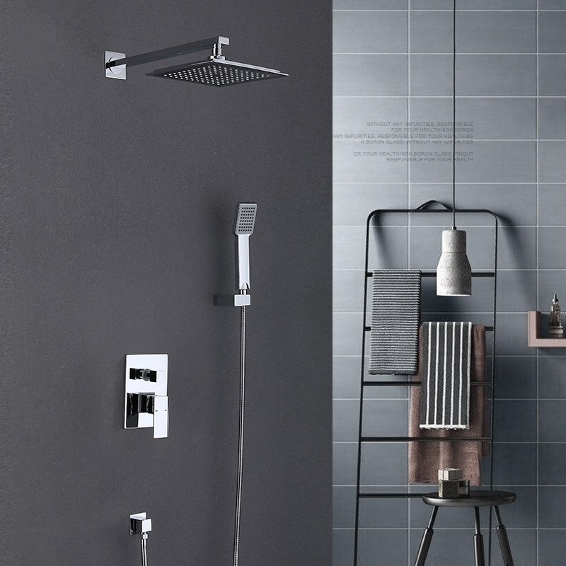 摩狮暗装入墙式沐浴喷头全铜花洒