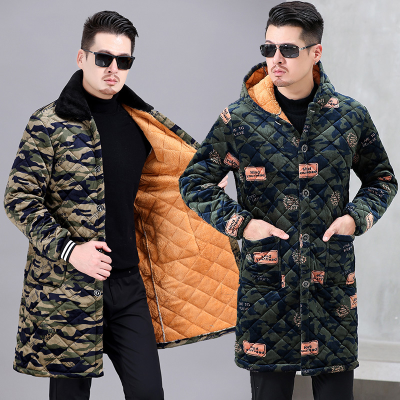 冬季棉衣男士加绒加厚罩衣