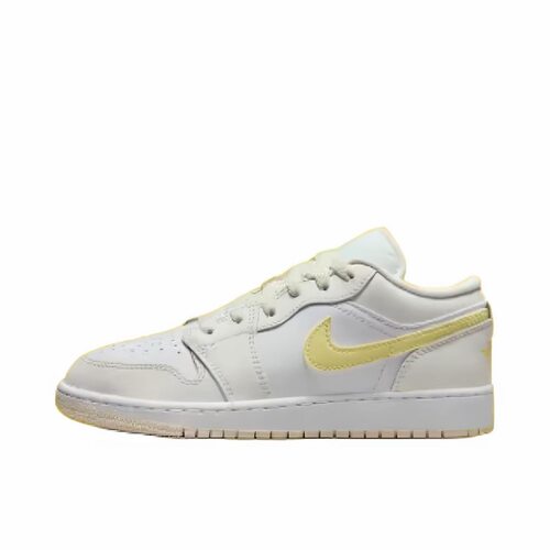 JordanAir Jordan 1 皮革  低帮 篮球鞋 白黄 男女同款FV8486-181