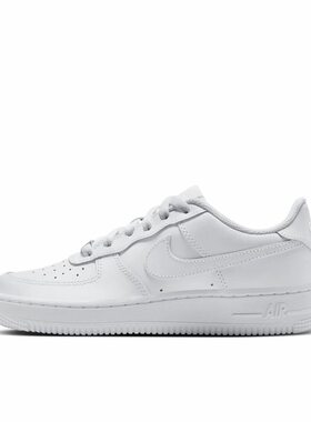 NikeAir Force 1 皮革 百搭GS 低帮 白色 男女同款FV5951-111