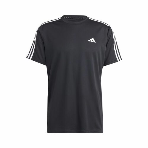 adidas 3-Stripes 条纹拼色印花圆领短袖速干T恤IB8150
