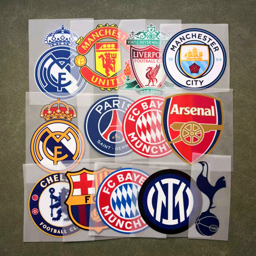 足球队胶质热转印队徽球队标球衣diy队服logo烫标胸标印刷不掉色