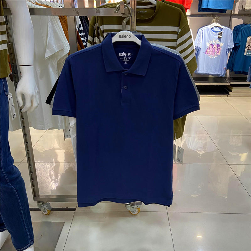 baleno班尼路夏季男装抗菌翻领短袖修身纯色百搭t恤休闲polo衫男