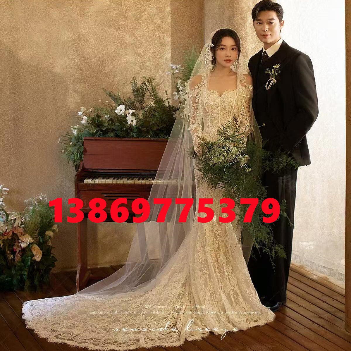 新款法式复古婚纱实景摄影棚无影墙制作肌理墙摄影棚中式实景装修