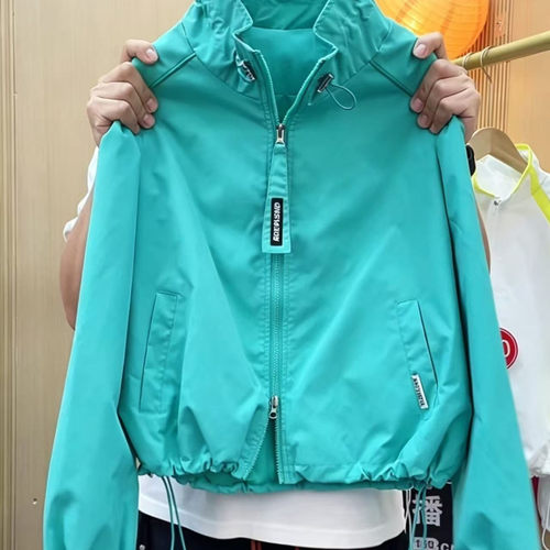 新款外套糖果色夹克立领小个子短款棒球服时尚宽松休闲夹克上衣