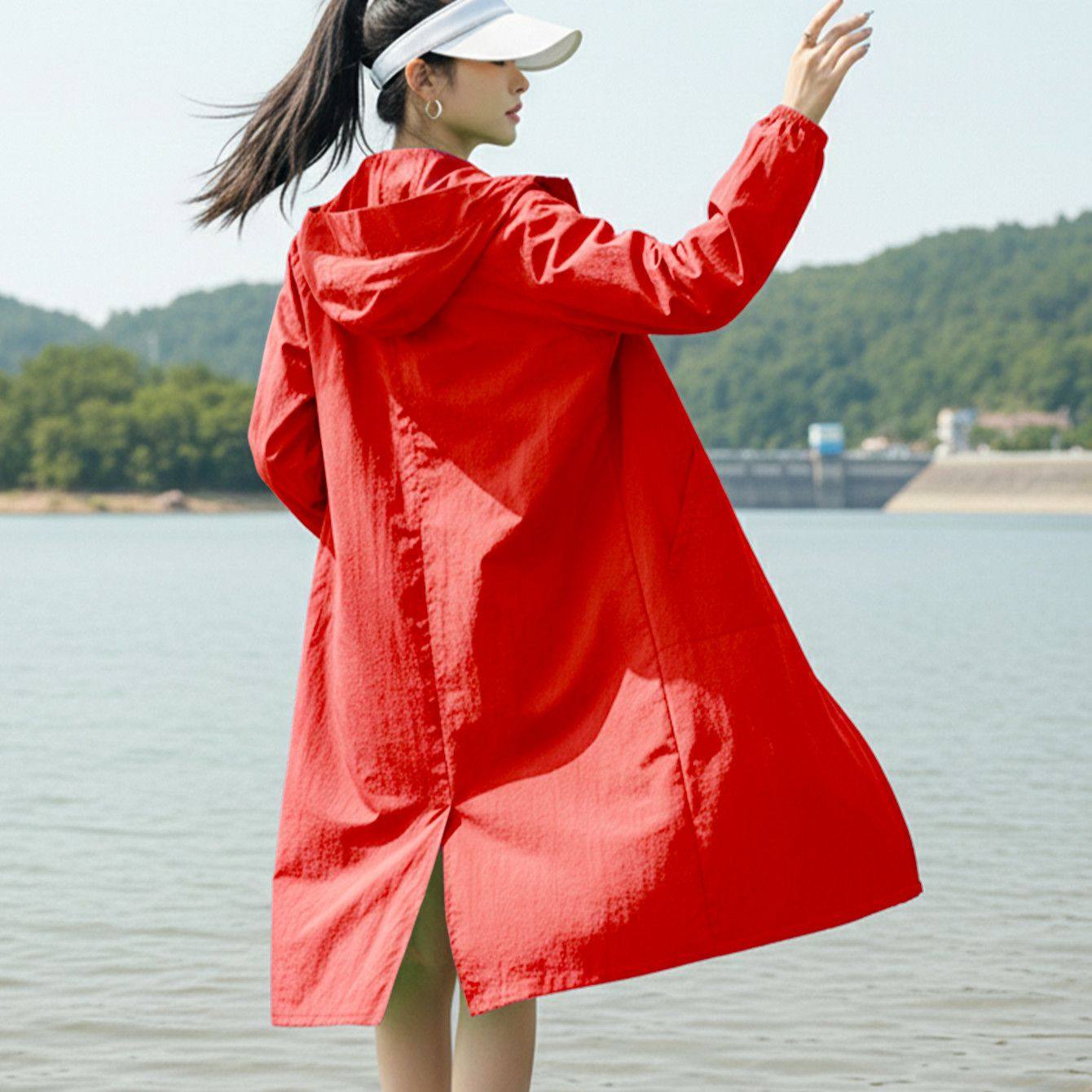 夏季防晒衣女长款过膝透气防紫外线户外骑车薄款皮肤衣防晒服外套,女装/女士精品,短外套,淘宝优惠券,粉丝福利购,淘宝优惠卷