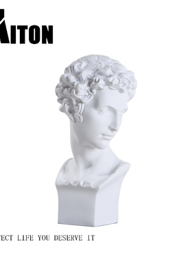 北欧现代复古人像大卫雕塑小摆件创意书房客厅电视柜样板房装饰品