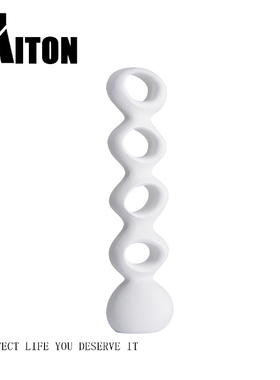 树脂装饰现代客厅圆环抽象