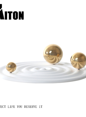 圆形白色银河系托盘摆件别墅壁饰