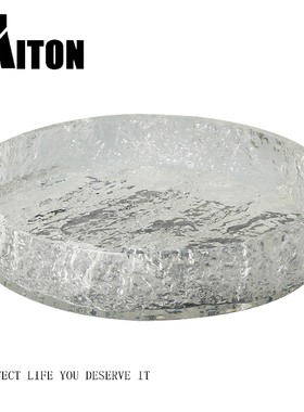 透明亚克力几何风桌面摆件托盘