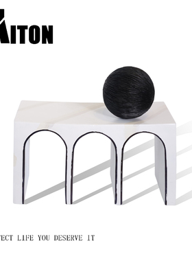 树脂装饰现代客厅拱门几何