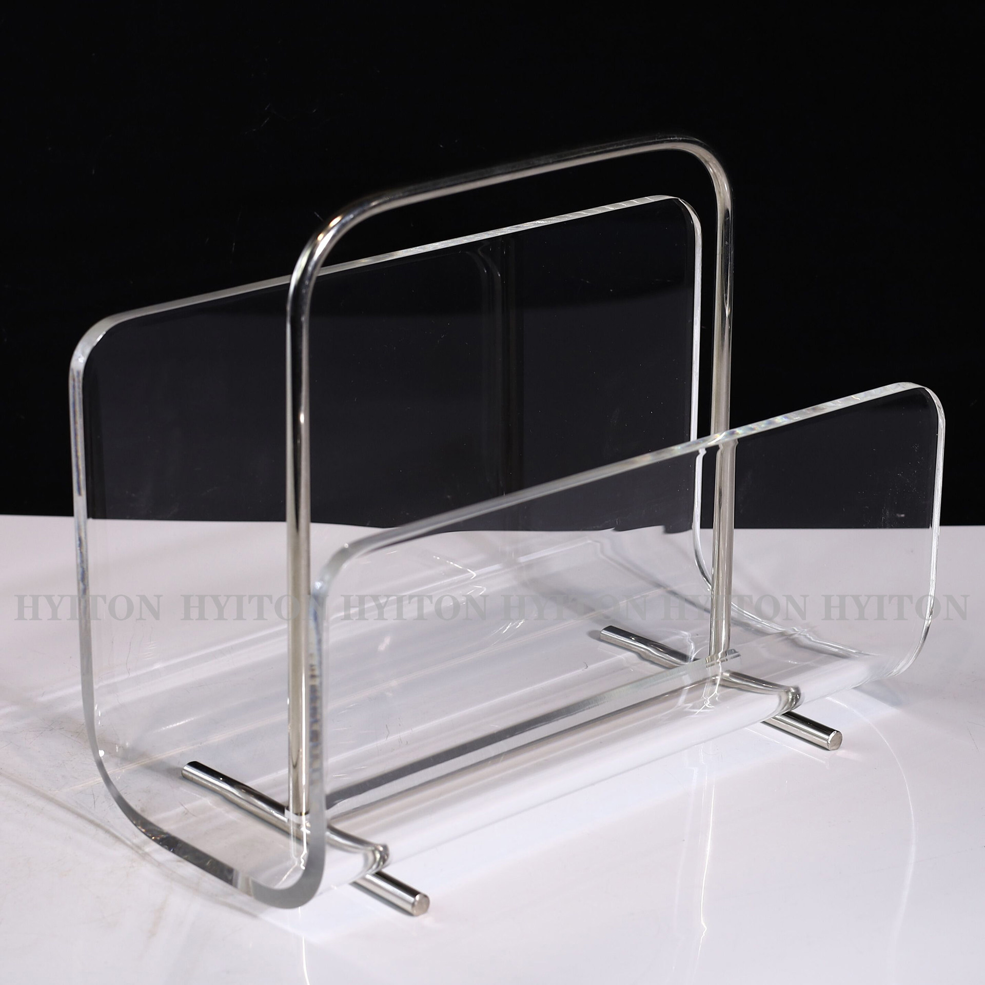 北欧极简轻奢亚克力金属书架样板房摆件售楼处客厅书房家居装饰品