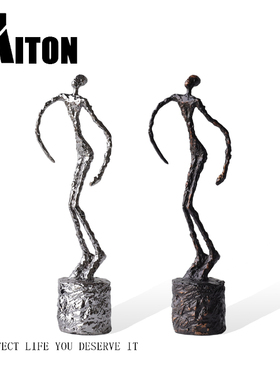 金属装饰现代客厅抽象人物