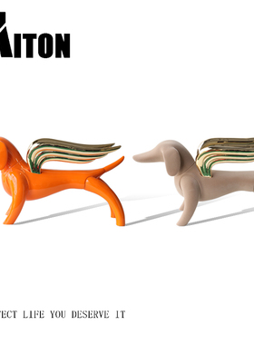 树脂装饰现代电视柜天使狗