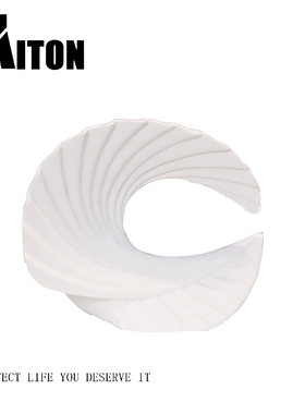 创意海浪几何艺术风书架软装饰品