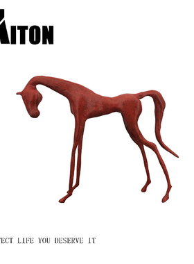 新中式风抽象样板间博古架装饰品