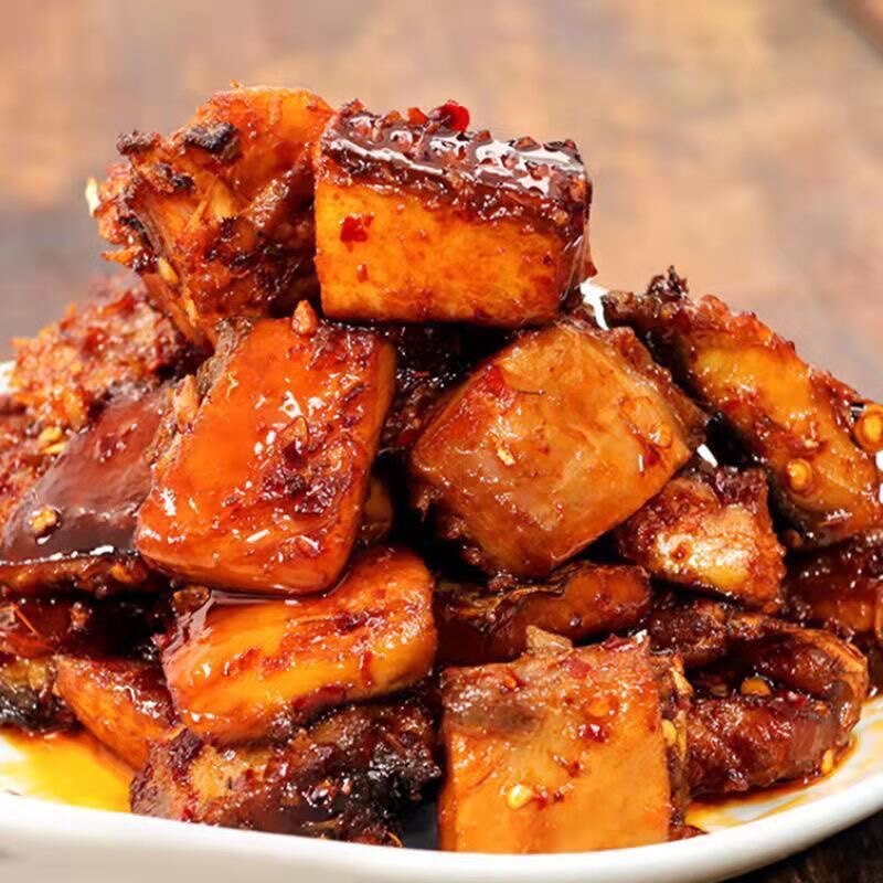 香辣鱼排农家自制湖南特产下饭菜腊鱼块鱼尾熟食小吃零食鱼干1斤