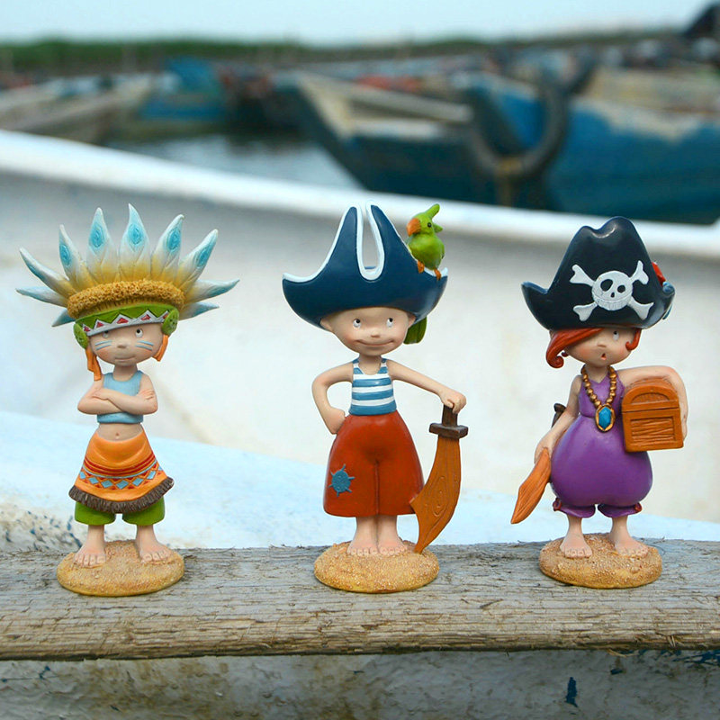 创意探险海盗手办人偶卧室办公桌装饰车载摆件加勒比海盗周边礼物