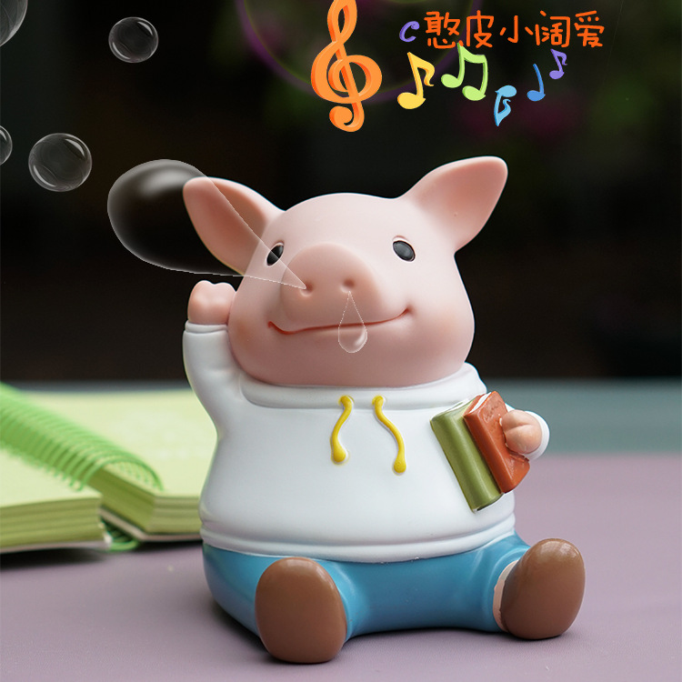 创意招小猪储蓄罐摆件店铺装饰新开业礼品送礼家居客厅收银台