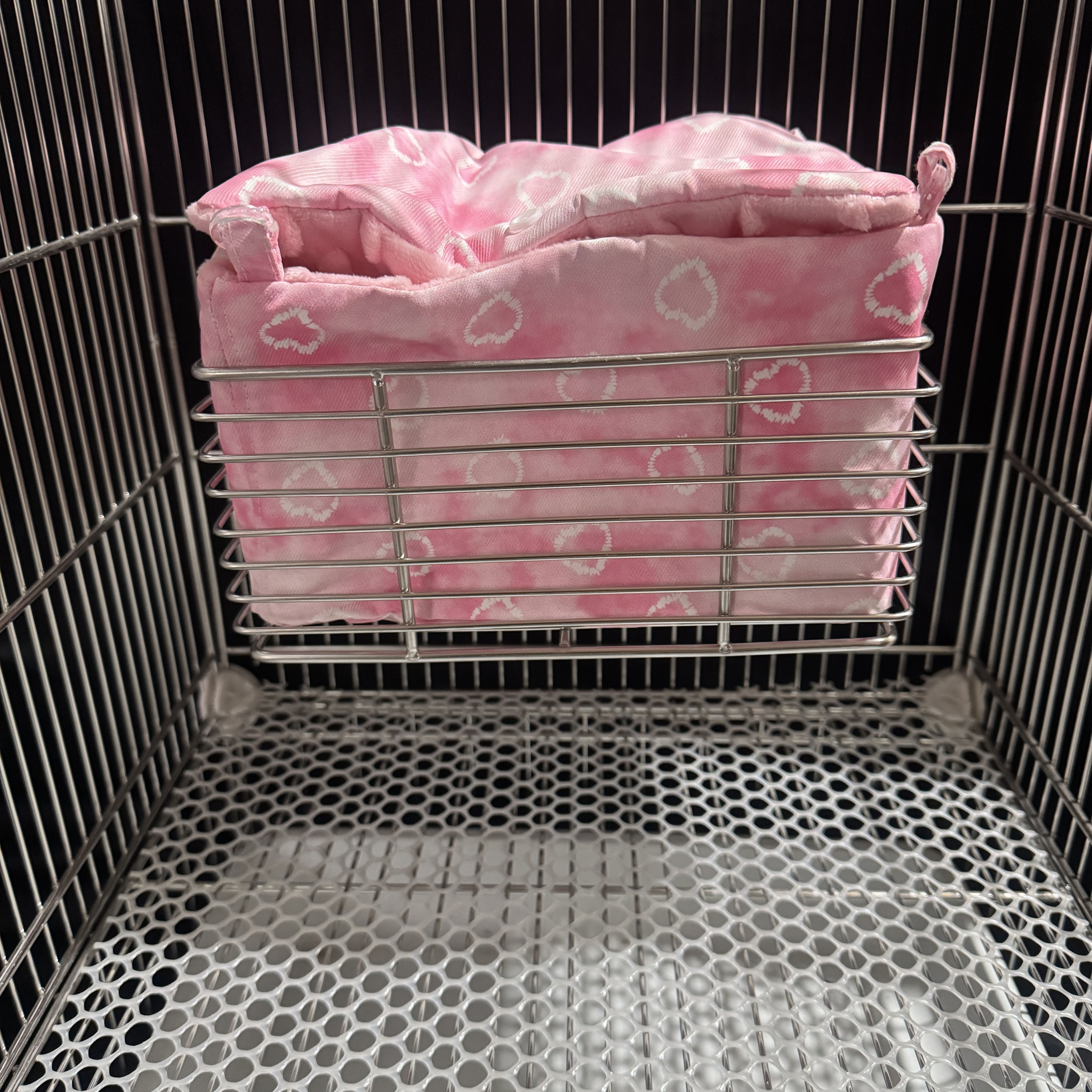 邦奥宠物挂篮304不锈钢悬挂窝蜜袋鼯松鼠鹦鹉睡窝加热灯罩置物篮