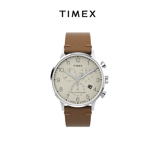 TIMEX天美时Waterbury系列夜光三眼日期石英商务手表男TW2W50900