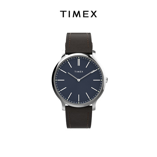 TIMEX天美时Main Street系列简约手表石英商务皮革男表TW2W43700