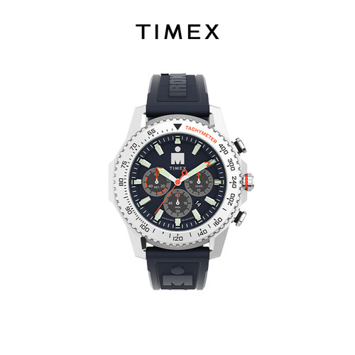 TIMEX天美时Ironman系列户外夜光三眼计时码表石英男表TW2W55500