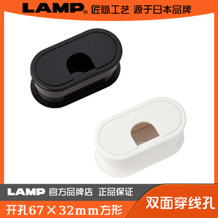 lamp蓝普家具双面装饰盖电脑办公桌双面穿线孔方形线孔盖洞LN72